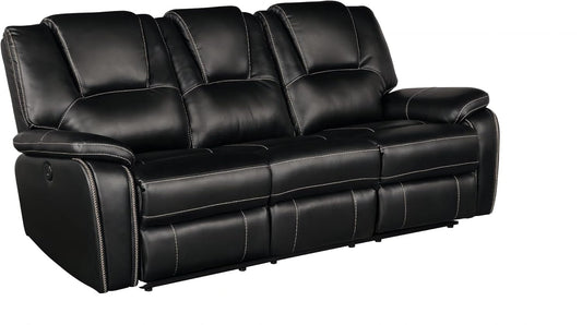 RH Furniture Outlet Manual Recliner Sofa Set Bonded Leather Reclining Loveseat Couch Living Room Black