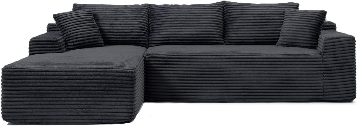 RH Furniture Outlet Cloud Sectional Couch Modern Modular Sectional Sofa Deep Seat Corduroy
