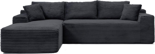RH Furniture Outlet Cloud Sectional Couch Modern Modular Sectional Sofa Deep Seat Corduroy