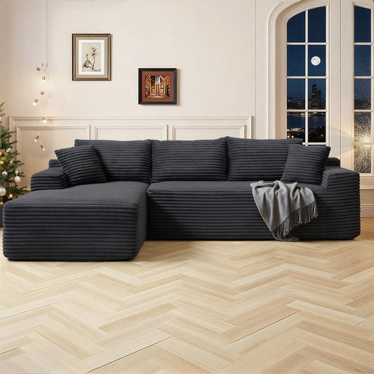 RH Furniture Outlet Cloud Sectional Couch Modern Modular Sectional Sofa Deep Seat Corduroy