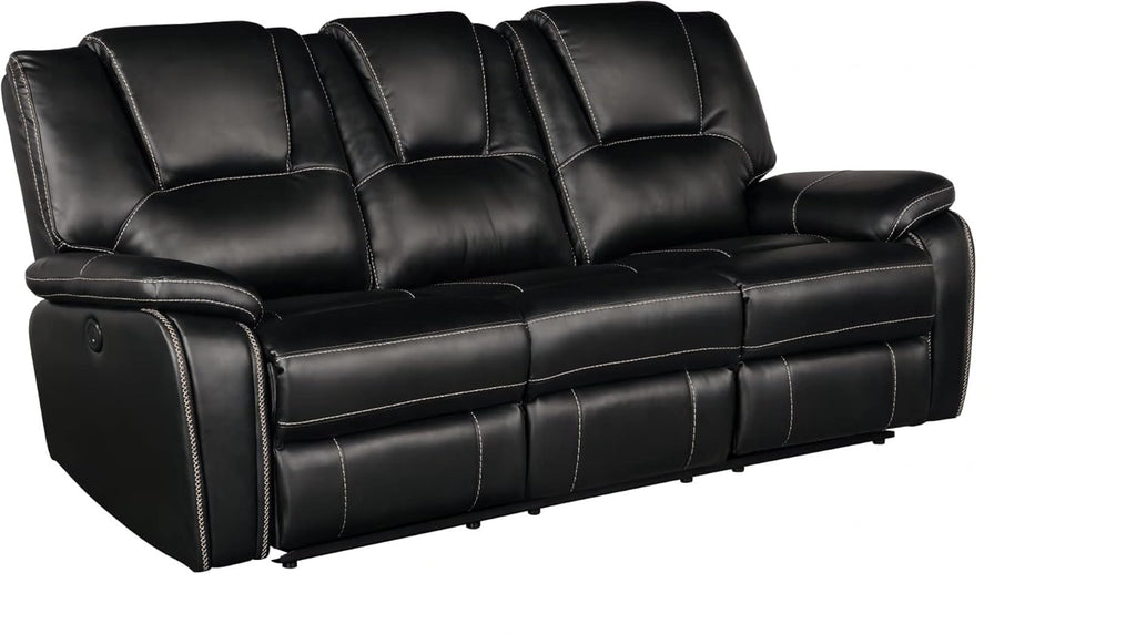 RH Furniture Outlet Manual Recliner Sofa Set Bonded Leather Reclining Loveseat Couch Living Room Black