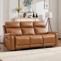 RH Furniture Outlet 3 Seater Recliner Sofa Manual Faux Leather Reclining Couch with Cup Holder