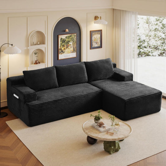 RH Furniture Outlet Sectional Couch Cloud Sofa L Shaped Upholstered Modular Sectional Couch with Chaise Boneless Modern Living Room Sofa