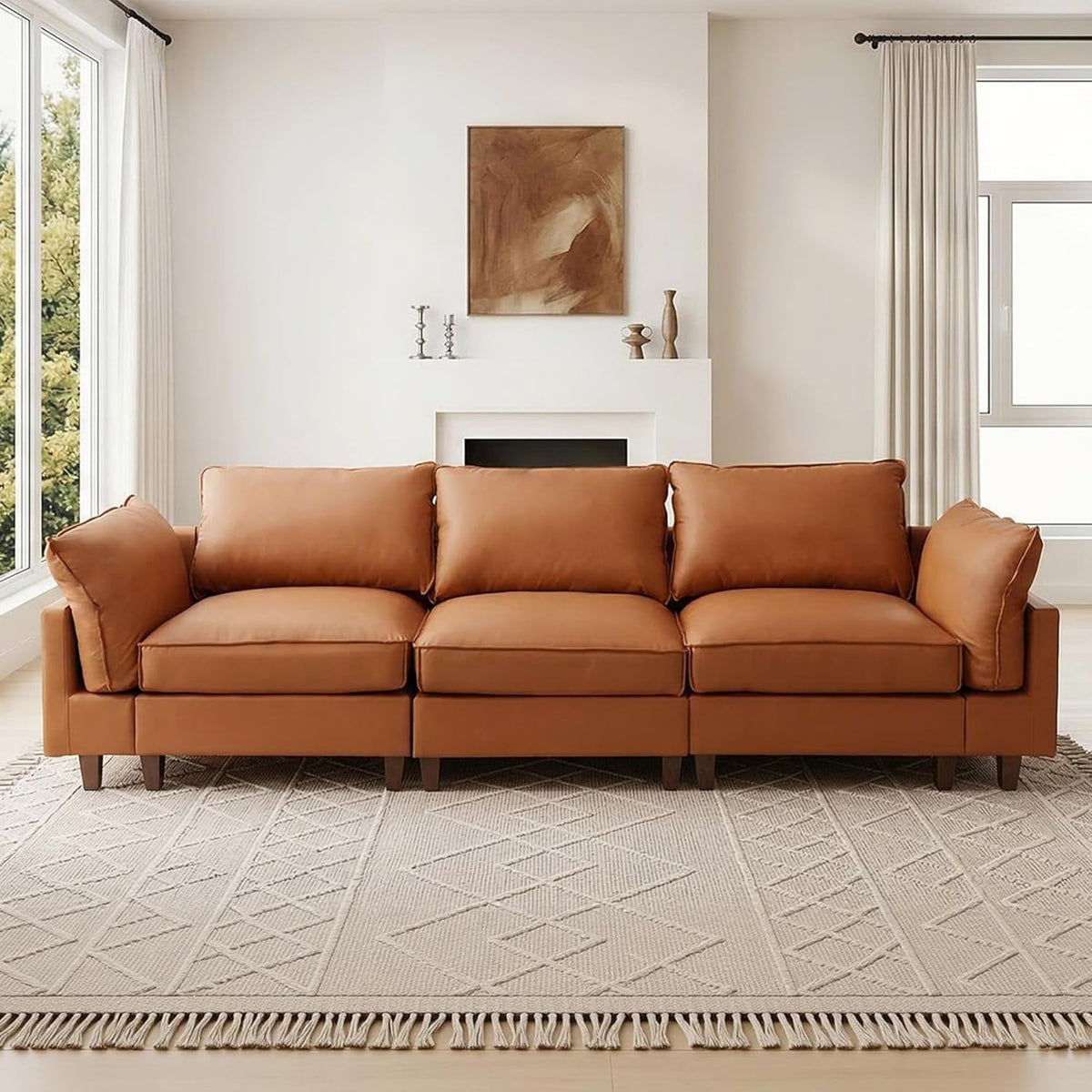 RH Furniture Outlet Modular Sectional Couch Oversized Cloud Couch 3 Seat L Shaped Sofa