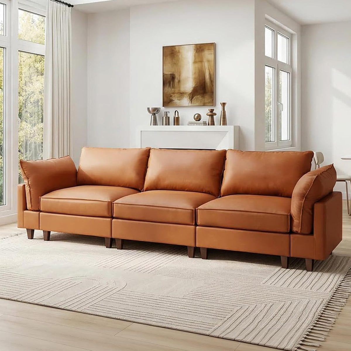 RH Furniture Outlet Modular Sectional Couch Oversized Cloud Couch 3 Seat L Shaped Sofa