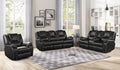 RH Furniture Outlet Manual Recliner Sofa Set Bonded Leather Reclining Loveseat Couch Living Room Black