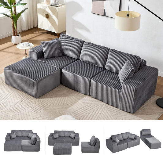 RH Furniture Outlet Modular Sectional Sofa Cloud Sectional Couch Deep Seat L Shaped Couch